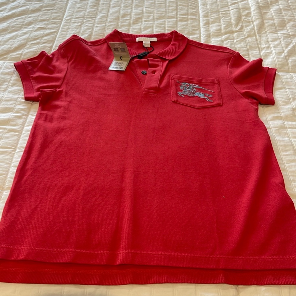 Burberry children collared shirt bright red size 12y